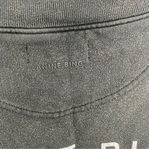 Anine Bing Ramona Stardust Sweatshirt Washed Black Size Small - Picture 10 of 10